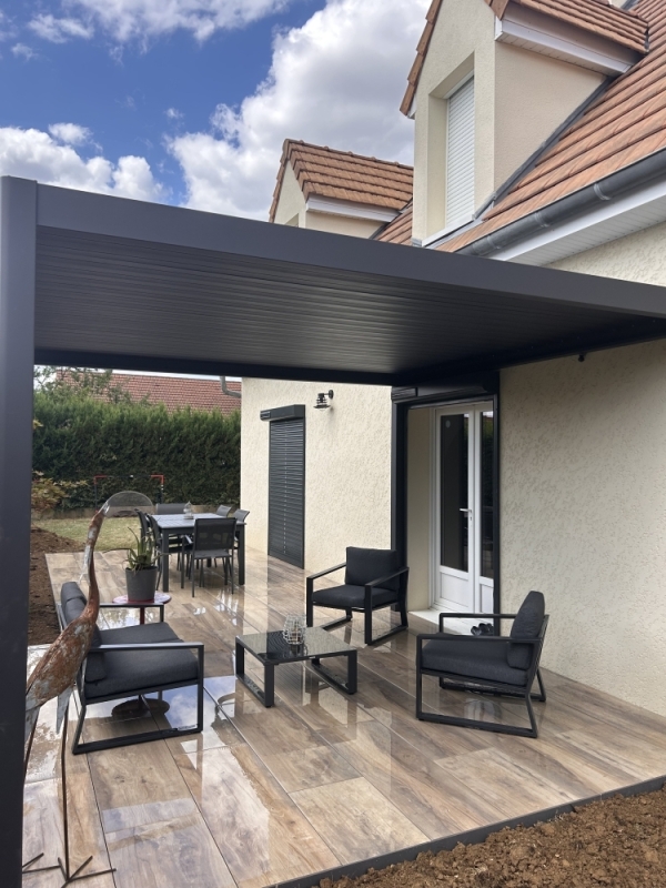 Installation de terrasse, Dijon, L'Art des Jardins